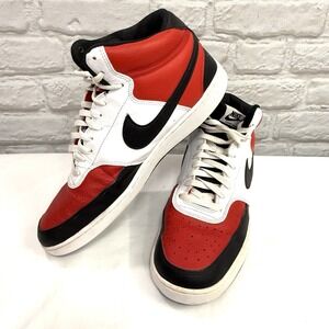 Nike Mens Court Vision Mid DM1186-600 Red Basketball Shoes Sneakers Size 12 Nice